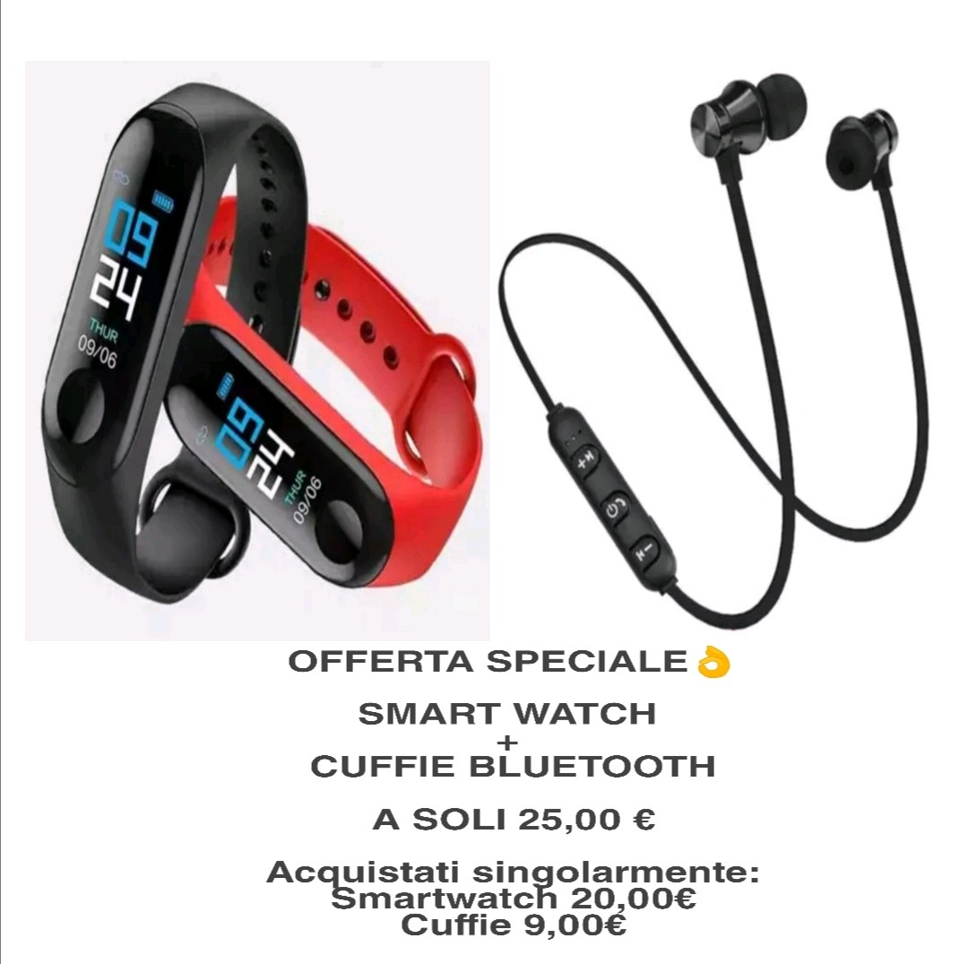 4334561 Smartwatch M4   Auricolari